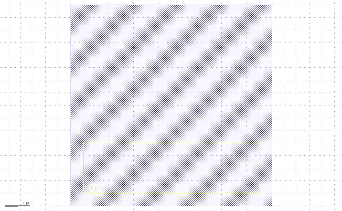8x8 微米的单元 sensor cell 内部，之前那把小标尺也被换成了一个 Region 标记，紧贴 cell 下边缘